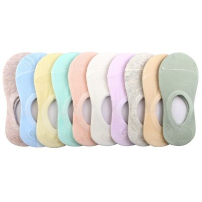 BOOPH 10 Pairs Girls Boys Socks Kids No Show Socks Toddlers Girl Anti-slip Ankle Low Cut Sock 9-12 Year Multicolor