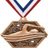 2.25" Swimming Medal Awards, Bronze Masters Swimming League Trophy Awards Includes Free Neck Ribbon 50 Pack view 1