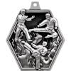 2.25" Martial Arts Medal Awards, Silver Masters Martial Arts Team Trophy Awards Includes Free Neck Ribbon 50 Pack view 2