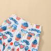 4th of July Baby Girl Outfits American Flag Shirt Pants Toddler Kids Little Girls Fourth of July Outfit Set (All America Girl Shorts,12-18 Months) view 4