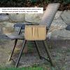 Beach Chair Storage Bag Container, Folding Camping Chair Side Storage Bag for Outdoor, Beach, Camping(Khaki) view 2