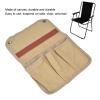 Beach Chair Storage Bag Container, Folding Camping Chair Side Storage Bag for Outdoor, Beach, Camping(Khaki) view 3