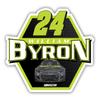 Nascar #24 William Byron 4-Inch Vinyl Decal Sticker view 1
