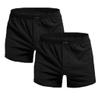 Mens Boxer Briefs Underwear 2 Pack Cotton Sexy Boxer Shorts for Male Plus Size Slacks Sleepwear Trunks Z-2 Black L view 1