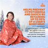 ANLOKE Emergency Blankets Mylar Thermal Blanket (4 Pack) of Gigantic Space Blanket 82 * 52 in. Survival Blankets Heavy Duty Camping Gear,First Aid, Silver+Orange view 3
