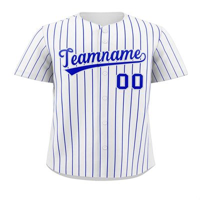Custom Pinstripe Baseball Jersey Button Down Shirt Printed or Stitched Personalized Name Number for Men/Women/Youth
