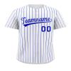 Custom Pinstripe Baseball Jersey Button Down Shirt Printed or Stitched Personalized Name Number for Men/Women/Youth view 1