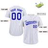 Custom Pinstripe Baseball Jersey Button Down Shirt Printed or Stitched Personalized Name Number for Men/Women/Youth view 2