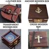 WORLDMART Engraved Gift, Unique Gift, Wedding Gift, Engraved Compass Antique Compass, Sundial Compass view 3