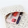 Van Caro Women's Cotton Crochet Tassel Shoulder Purse Bohemian Beach Bag,White view 4