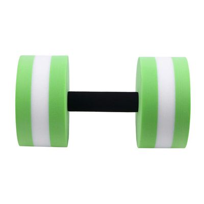 Homoyoyo Aquatic Exercise Dumbbells Fitness Barbell EVA Foam Hand Bars Soft Padded for Water Aerobics Swimming Pool Green