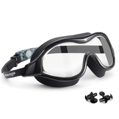Seago Swim Goggles No Leaking Anti-Fog Swimming Goggles for Adult Men Women Youth Junior with Soft Silicone Gasket, UV Protection Waterproof 180 Clear Vision, Triathlon Pool Goggles Swim Glasses