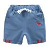 Alvivi Toddler Baby Boys Sport Jogger Short Pants Elastic Waist Solid Color Soft Cotton Pocket Shorts Lake Blue 12-18 Months view 1