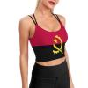 A (12) Yoga Tank Tops for Women Cropped Running Shirts Padded Sports Bra for Athletic Yoga Fitness XL view 1