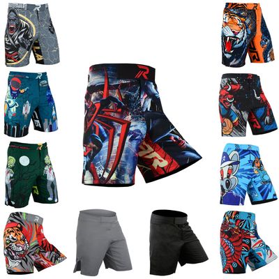 Roar Kids Mixed Martial Arts MMA Shorts BJJ Cross Training Gym Boxing Grappling Kickboxing Muay Thai Workout Shorts (Y-Medium, Spider)