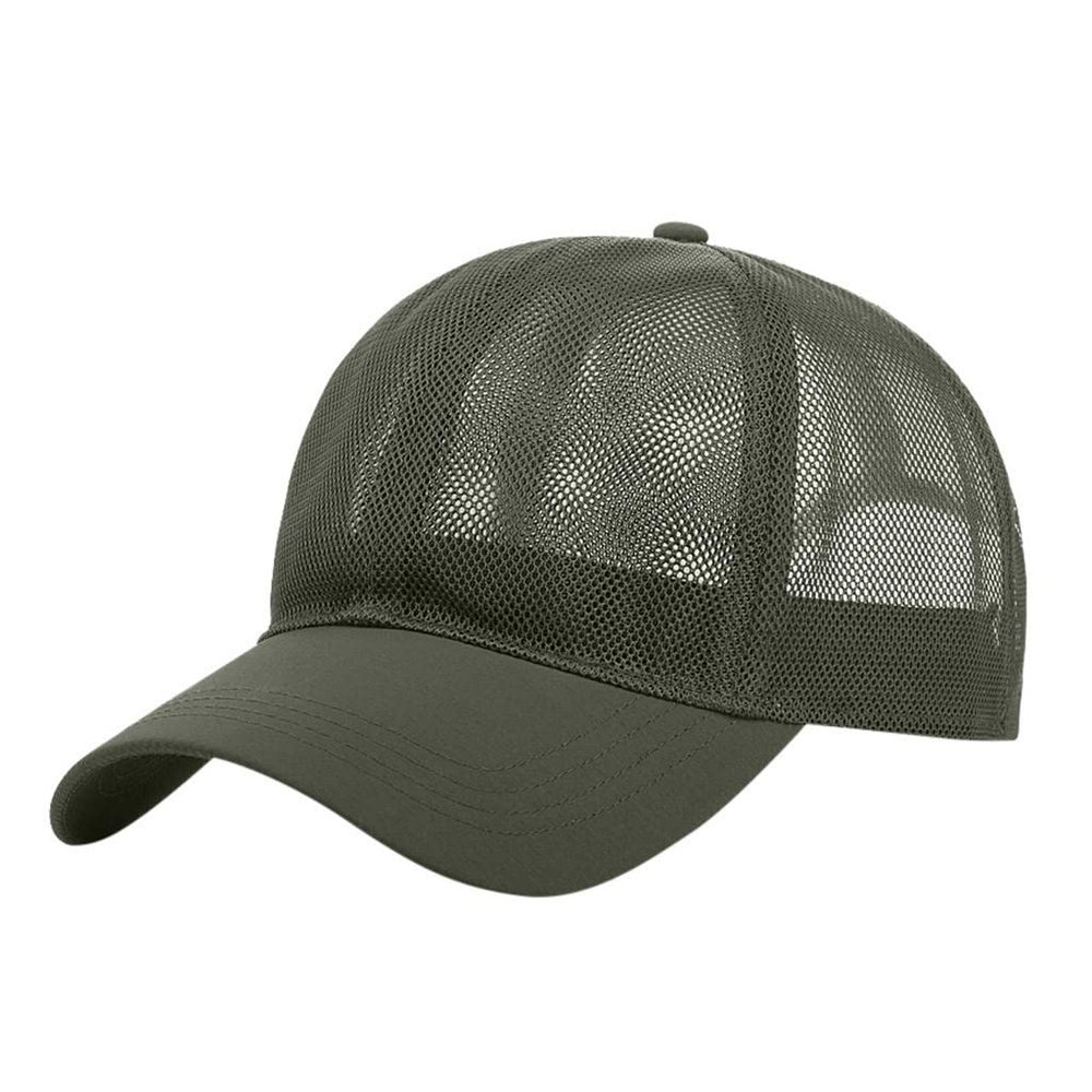 Summer Full Mesh Baseball Caps for Men Women Adjustable Sun Hats Lightweight Cooling Outdoor Sports Hats Breathable Army Green