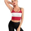 Austria Flag Womens Sports Bra Padded Yoga Workout Crop Tank Tops Strappy Camisole Yoga Top XL view 2
