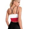 Austria Flag Womens Sports Bra Padded Yoga Workout Crop Tank Tops Strappy Camisole Yoga Top XL view 3