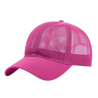Summer Full Mesh Baseball Caps for Men Women Adjustable Sun Hats Lightweight Cooling Outdoor Sports Hats Breathable Hot Pink