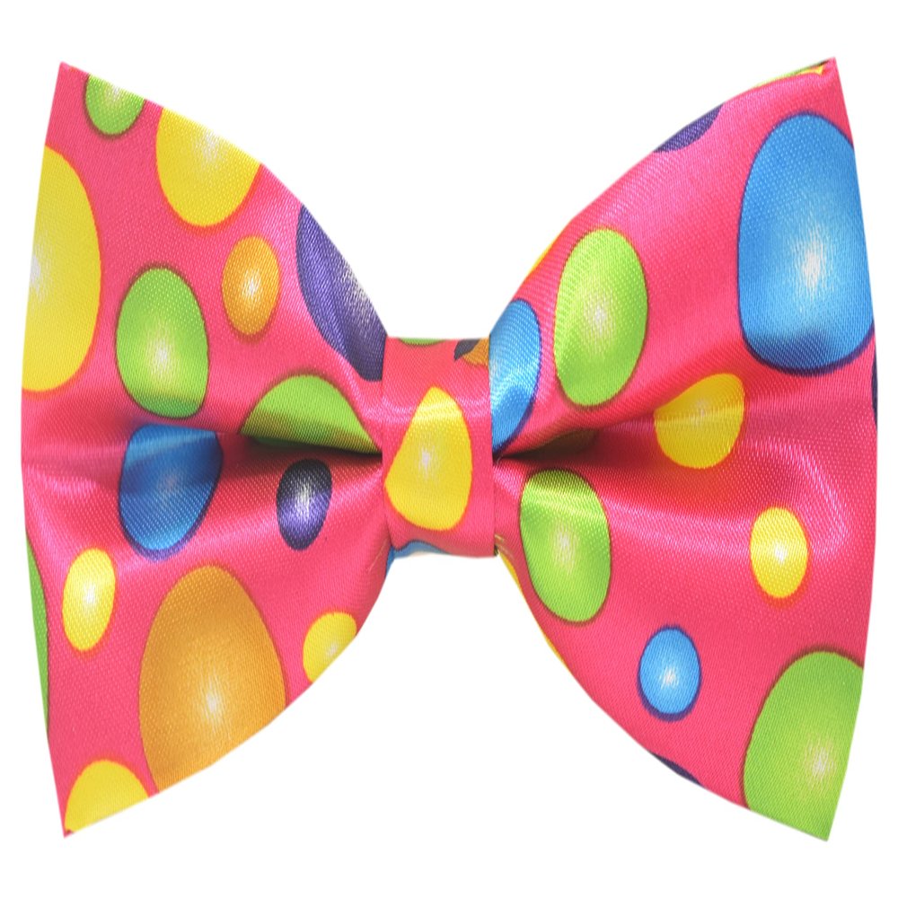 Carahere Mens Handmade Stylish Patterned Pre-Tied Bow Ties M126 Red Yellow Green