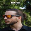 Bertoni Sport Polarized Sunglasses for Men Women in TR90 100% UV Block mod. Fulvio (Matt Black - Red Mirror Lenses) view 4