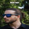 Bertoni Sport Polarized Sunglasses for Men Women in TR90 100% UV Block mod. Fulvio (Matt Black - Blue Mirror Lenses) view 4