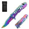 XIPHIAS 4-in-1 Tactical Folding Pocket Knife with Glass Breaker Seatbelt Cutter - 3.15" Serrated Blade EDC Survival Tool for Men Women Camping Hiking Emergency - Nice Gift for Valentine's Day BirthdayColor view 1