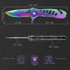 XIPHIAS 4-in-1 Tactical Folding Pocket Knife with Glass Breaker Seatbelt Cutter - 3.15" Serrated Blade EDC Survival Tool for Men Women Camping Hiking Emergency - Nice Gift for Valentine's Day BirthdayColor view 2