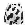 Elegant Casual Cow Print Black and White Color Matching High Waist Loose Shorts for Women Girl's Summer Sun Beach 3XL view 3