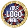 Custom Logo Gold Twinkler Insert Pins, 1.4" Round Upload Your Own Logo Pin, Personalize Now 50 Pack Prime view 1
