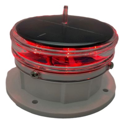 Britta Products Solar Dock Warning Light 360 Degree - Super Bright Waterproof LED Light for Marine Applications - Constant On or Flashing (RED)
