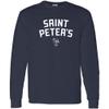 AL03 - St Peter's University Peacocks Arch Logo Long Sleeve T Shirt - Medium - Navy view 1