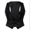Design by Olivia Women's Waistcoat Tuxedo Vest Vintage Steampunk Dress Racerback Jacquard Jacket Jacquard Black L view 3