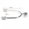 Horse Spurs Stainless Steel Smooth Roller Ball English Spur Light Weight Polish view 2