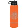 LaserGram Personalized Water Bottle, Flag of Mexico, Stainless Steel Double Wall Vacuum Insulated with Flip Top Straw, Custom Engraved Gift (40oz / 1180ml Orange) view 1