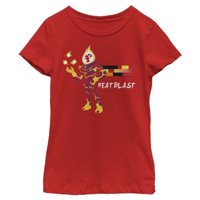 Ben 10 Girl's Ben 10 Heatblast T-Shirt, Red, X-Small