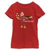 Ben 10 Girl's Ben 10 Heatblast T-Shirt, Red, X-Small view 1