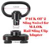 360 Tactical QD Sling Swivel Adapter Mount for M-LOK Handguard 1.25" Push Button QD Sling Swivel Adaptor (1 PC) (Pack of 2 - Swivel Adapter) view 3