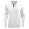 Men's Henley Shirts with Pocket Slim Fit Casual Short Sleeve T-Shirts V Neck Button Up Premium Cotton Summer Sweatshirts White view 3