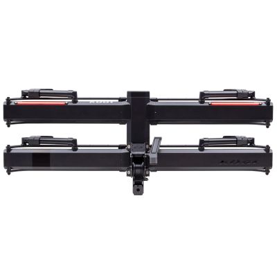 KUAT 1.25" Piston Pro X LED Dual Ratchet Hitch Rack - Secure Rugged Kashima-Coated Portable Foldable Easy-to-Use No Frame Contact 2-Bike Hauling Platform with 53" Max Wheelbase & 5" Max Tire Width