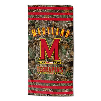 Northwest NCAA Maryland Terrapins Unisex-Adult Beach Towel, 30" x 60", Realtree Stripes