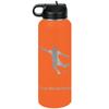 LaserGram Personalized Water Bottle, Soccer Player Man, Stainless Steel Double Wall Vacuum Insulated with Flip Top Straw, Custom Engraved Gift (40oz / 1180ml Orange) view 1