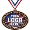 Crown Awards Custom Third Place Medal, 2.75" Bronze Perimeter Runner Up Participant Medals Personalize with Your Own Logo Or Art 50 Pack view 1