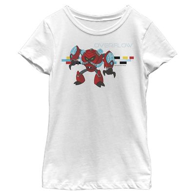 Ben 10 Girl's Overflow T-Shirt, White, X-Small