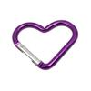 Beetoo Heart Shaped Carabiner Hook, Aluminum Alloy Snap Clip Key Holder, Keychain Tool for Fishing Camping Hiking Backpack Accessory (10 Pack Random Color) view 3