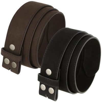 2 Count Women's Casual Jean Suede Leather Belt Strap 1-1/2"(38mm) Wide (Brown/Black, 38)