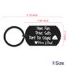 Beugif Graduation Coming of Age Gift for Teen Boys Girls Have Fun Keyring Drive Safe Key Chain Don't Do Stupid Keychain Tag (Black-dadmom), 1.97 inch*1.10 inch view 2