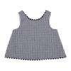 Hope & Henry Baby Flyaway Swing Top and Bloomer 2-Piece Set, 3-6 Months, Navy Gingham Seersucker view 2