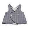 Hope & Henry Baby Flyaway Swing Top and Bloomer 2-Piece Set, 3-6 Months, Navy Gingham Seersucker view 3
