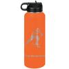 LaserGram Personalized Water Bottle, Hockey Player Man, Stainless Steel Double Wall Vacuum Insulated with Flip Top Straw, Custom Engraved Gift (40oz / 1180ml Orange) view 1